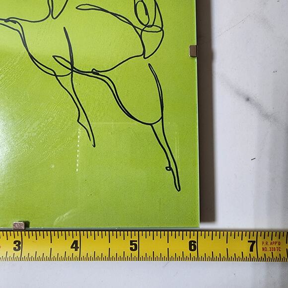 Set/4 Colorful 6x6 Ballerina Line Drawing Wall Decor Ready to Hang Acrylic Frame - Picture 6 of 6